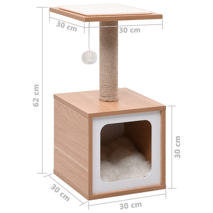 Arbre À Chat Avec Tapis À Gratter En Sisal 62 Cm