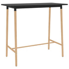 Table De Bar 120X60X105 Cm Mdf Et Bois De Hêtre Massif