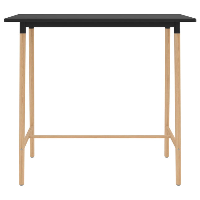 Table De Bar 120X60X105 Cm Mdf Et Bois De Hêtre Massif