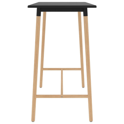 Table De Bar 120X60X105 Cm Mdf Et Bois De Hêtre Massif