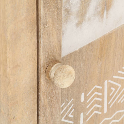 Table De Chevet 40X30X46 Cm Bois De Manguier Massif