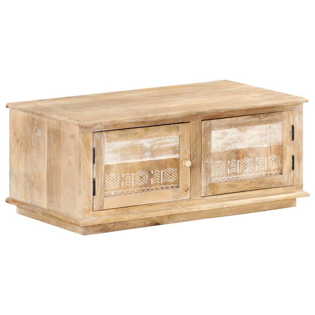 Table Basse 90X49X37 Cm Bois De Manguier Massif