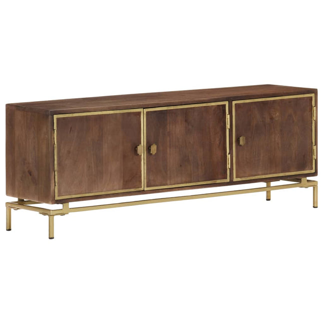 Meuble Tv 120X30X46 Cm Bois Massif De Manguier