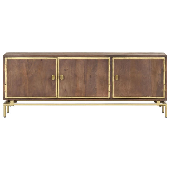 Meuble Tv 120X30X46 Cm Bois Massif De Manguier