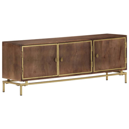 Meuble Tv 120X30X46 Cm Bois Massif De Manguier