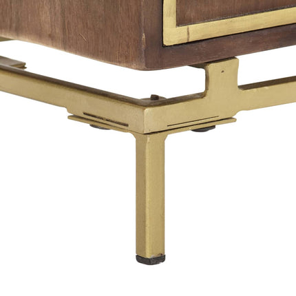 Meuble Tv 120X30X46 Cm Bois Massif De Manguier