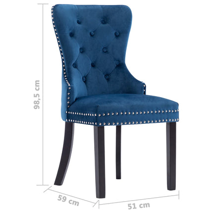 Chaises À Manger Lot De 2 Velours