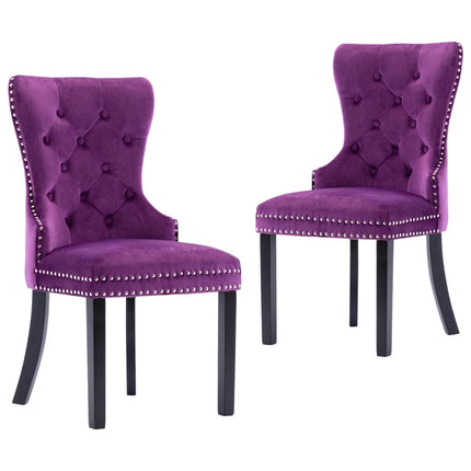 Chaises À Manger Lot De 2 Velours
