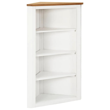 Étagère D'angle 59X36X100 Cm Bois De Chêne Massif