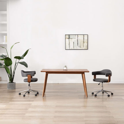 Chaise Pivotante À Manger Noir Bois Courbé Et Similicuir