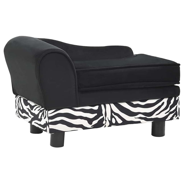 Canapé Pour Chien Noir 57X34X36 Cm Peluche