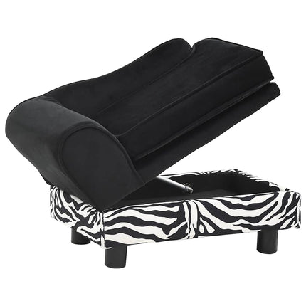 Canapé Pour Chien Noir 57X34X36 Cm Peluche