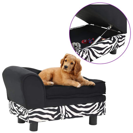 Canapé Pour Chien Noir 57X34X36 Cm Peluche