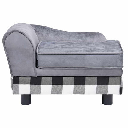 Canapé Pour Chien Gris 57X34X36 Cm Peluche