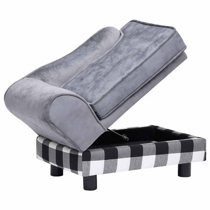 Canapé Pour Chien Gris 57X34X36 Cm Peluche