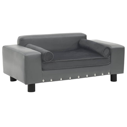 Canapé Pour Chien 81X43X31 Cm Peluche Et Similicuir
