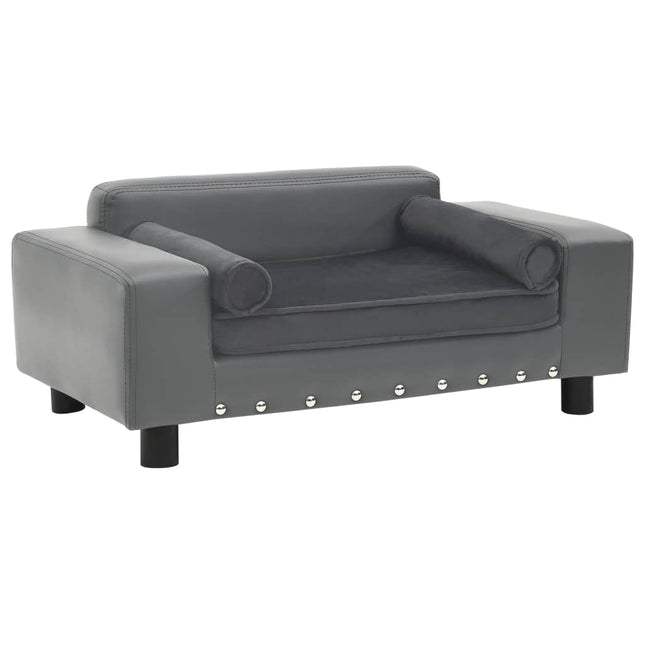 Canapé Pour Chien 81X43X31 Cm Peluche Et Similicuir