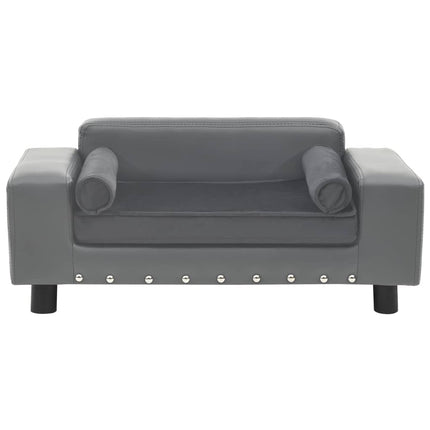 Canapé Pour Chien 81X43X31 Cm Peluche Et Similicuir