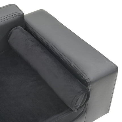 Canapé Pour Chien 81X43X31 Cm Peluche Et Similicuir
