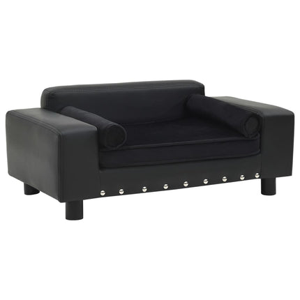 Canapé Pour Chien 81X43X31 Cm Peluche Et Similicuir