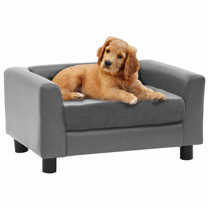 Canapé Pour Chien 60X43X30 Cm Peluche Et Similicuir