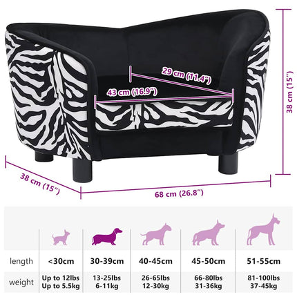 Canapé Pour Chien 68X38X38 Cm Peluche