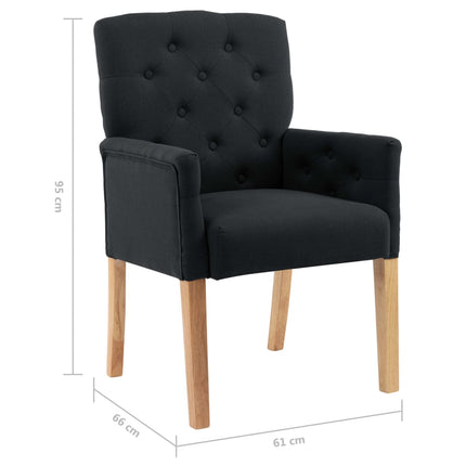 Chaise De Salle À Manger Avec Accoudoirs Tissu