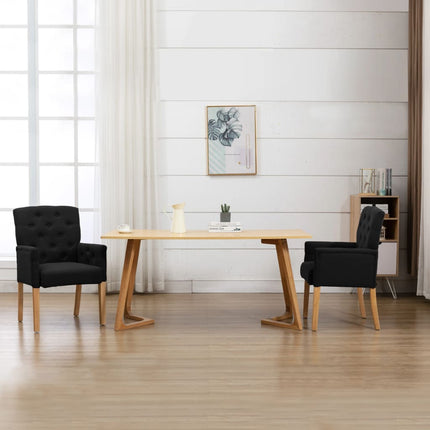 Chaise De Salle À Manger Avec Accoudoirs Tissu
