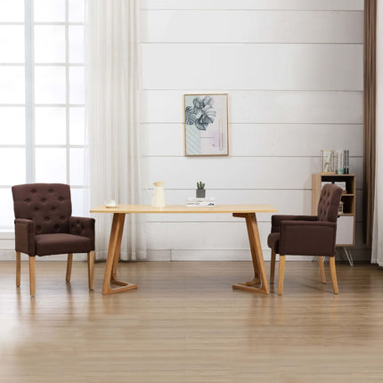 Chaise De Salle À Manger Avec Accoudoirs Tissu