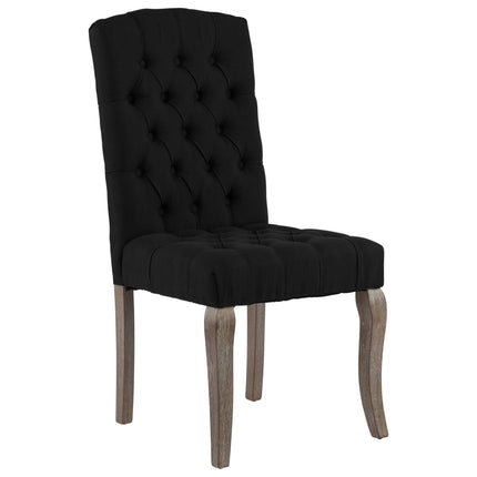 Chaises À Manger Lot De 2 Tissu À L'aspect De Lin