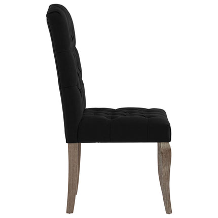 Chaises À Manger Lot De 2 Tissu À L'aspect De Lin