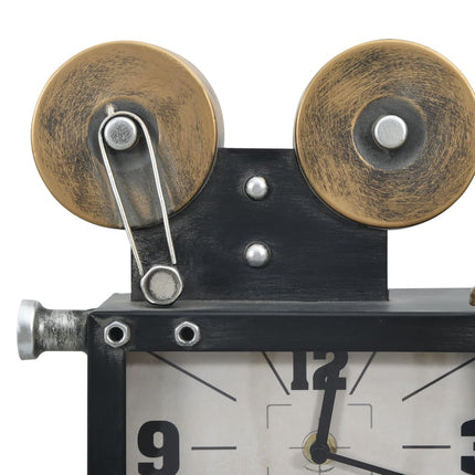 Horloge De Table Noir 34X18X47 Cm Fer Et Mdf