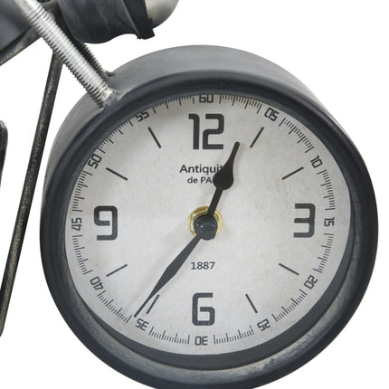 Horloge De Table Anthracite 32X10,5X18 Cm Fer Et Mdf