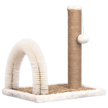 Arbre À Chat Avec Brosse De Toilettage En Arche Et Grattoir