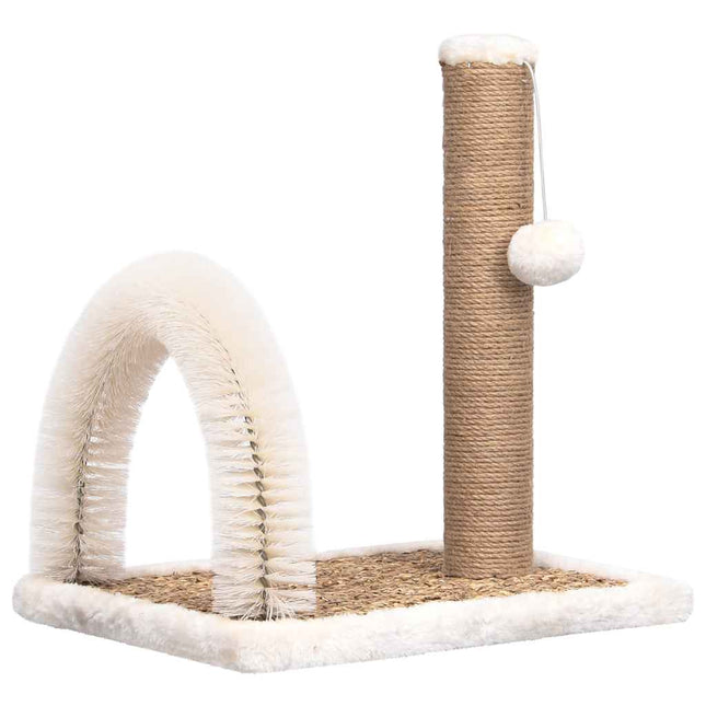 Arbre À Chat Avec Brosse De Toilettage En Arche Et Grattoir