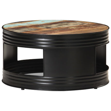Table Basse Forme De Bol Avec Base En Acier Bois Recyclé