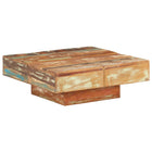 Table Basse Carrée Marron Bois Massif De Manguier