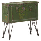 Coffre De Rangement Style Militaire 68X24X66 Cm Fer