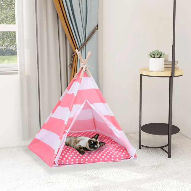Tente Pour Chats Avec Sac Peau De Pêche Rayures