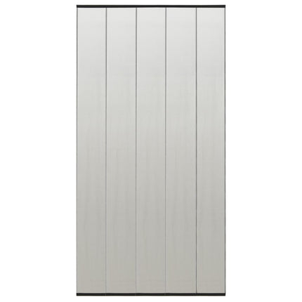 Moustiquaire Rideau À 4 Bandes Noir Polyester