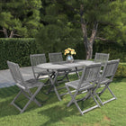 Ensemble À Manger De Jardin 7 Pcs Bois D'acacia Massif Gris