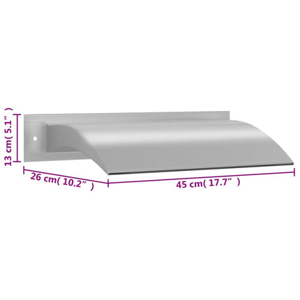 Fontaine De Piscine Argenté 45X26X13 Cm Acier Inoxydable
