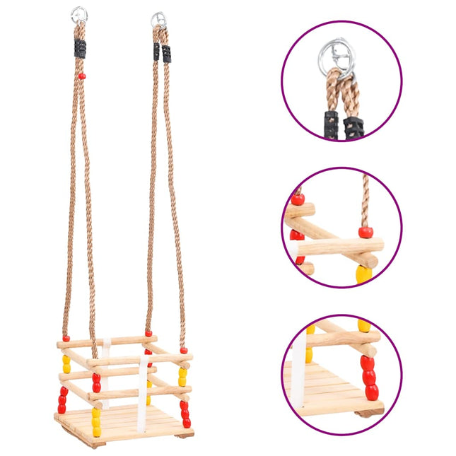 Balançoire Pour Bébé Avec Ceinture De Sécurité Pin Solide