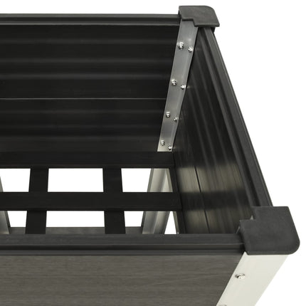 Lit Surélevé De Jardin Avec Étagère Wpc Gris