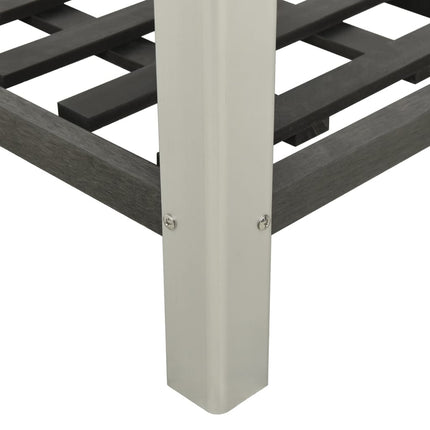 Lit Surélevé De Jardin Avec Étagère Wpc Gris