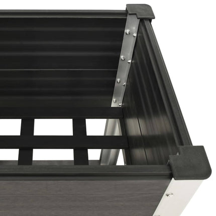 Lit Surélevé De Jardin Avec Étagère Wpc Gris