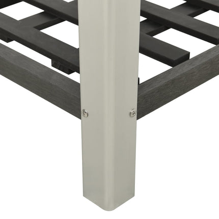 Lit Surélevé De Jardin Avec Étagère Wpc Gris