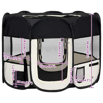 Parc Pour Chiens Pliable Avec Sac De Transport