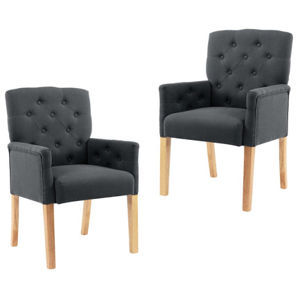 Chaise De Salle À Manger Avec Accoudoirs Tissu
