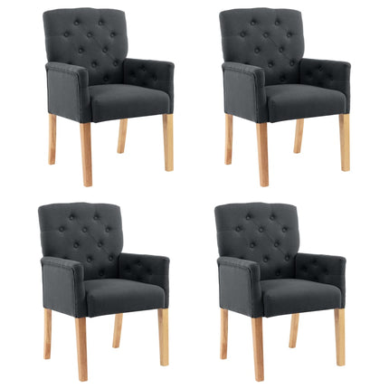 Chaise De Salle À Manger Avec Accoudoirs Tissu